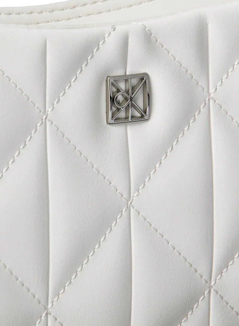CALVIN KLEIN  Quilted Emblem Logo Small Shoulder Bag for Women | Best Price UAE